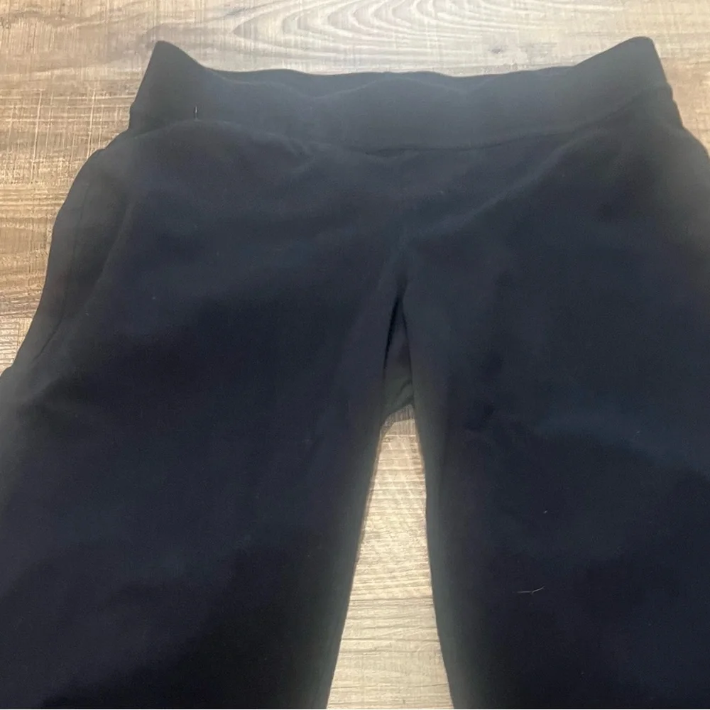 Lands End Black Cropped Pants Size M - Picture 3 of 5